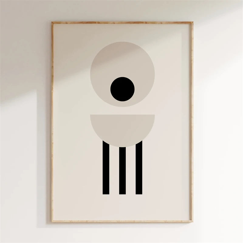 Minimalist Abstract Geometric Canvas Wall Art Poster