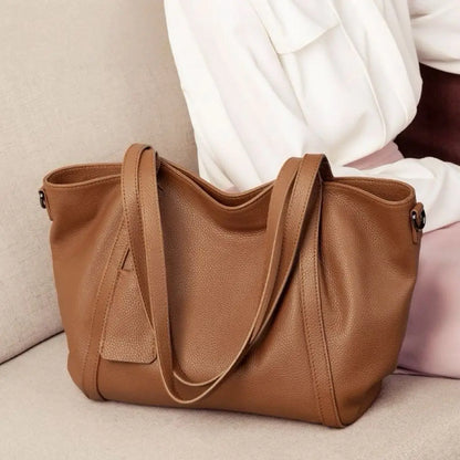 Genuine Leather Women's Large Tote Bag – Vintage Shoulder Handbag