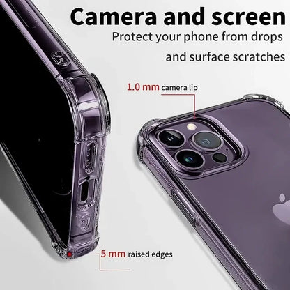 Clear Air Bag Shockproof iPhone Case – Transparent Bumper Cover