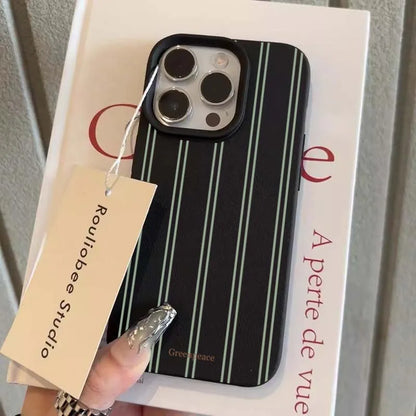 Striped Lichee Pattern iPhone Case – iPhone 11 to 17 Series