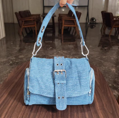 Vintage Nylon Khaki Shoudler Bag Women Hot Girls