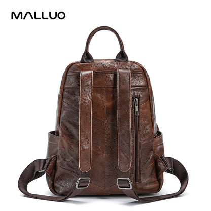 Genuine Cowhide Leather Backpack – Women's Luxury Travel Bag