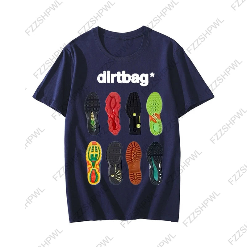 Dirtbag Sneaker Sole Graphic T-Shirt – Men's Y2K Streetwear Cotton Tee