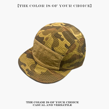 Camo Quick-Dry Baseball Cap – Unisex Color Block Peaked Hat