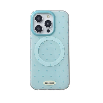 Polka Dot MagSafe iPhone Case – Clear Candy Color Cover