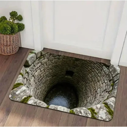 3D Optical Illusion Trap Door Rug – Non-Slip Floor Mat