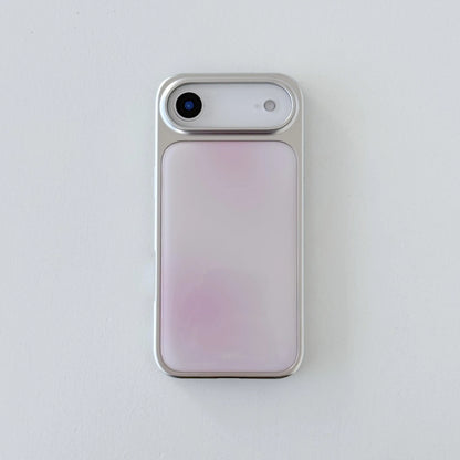 Pink Blur iPhone Case – Luxury Gold Frame Star Design