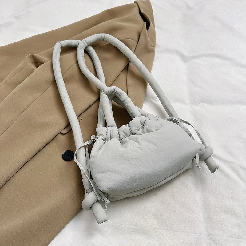 Puffer Tote Bag – Women's Padded Nylon Shoulder Bag