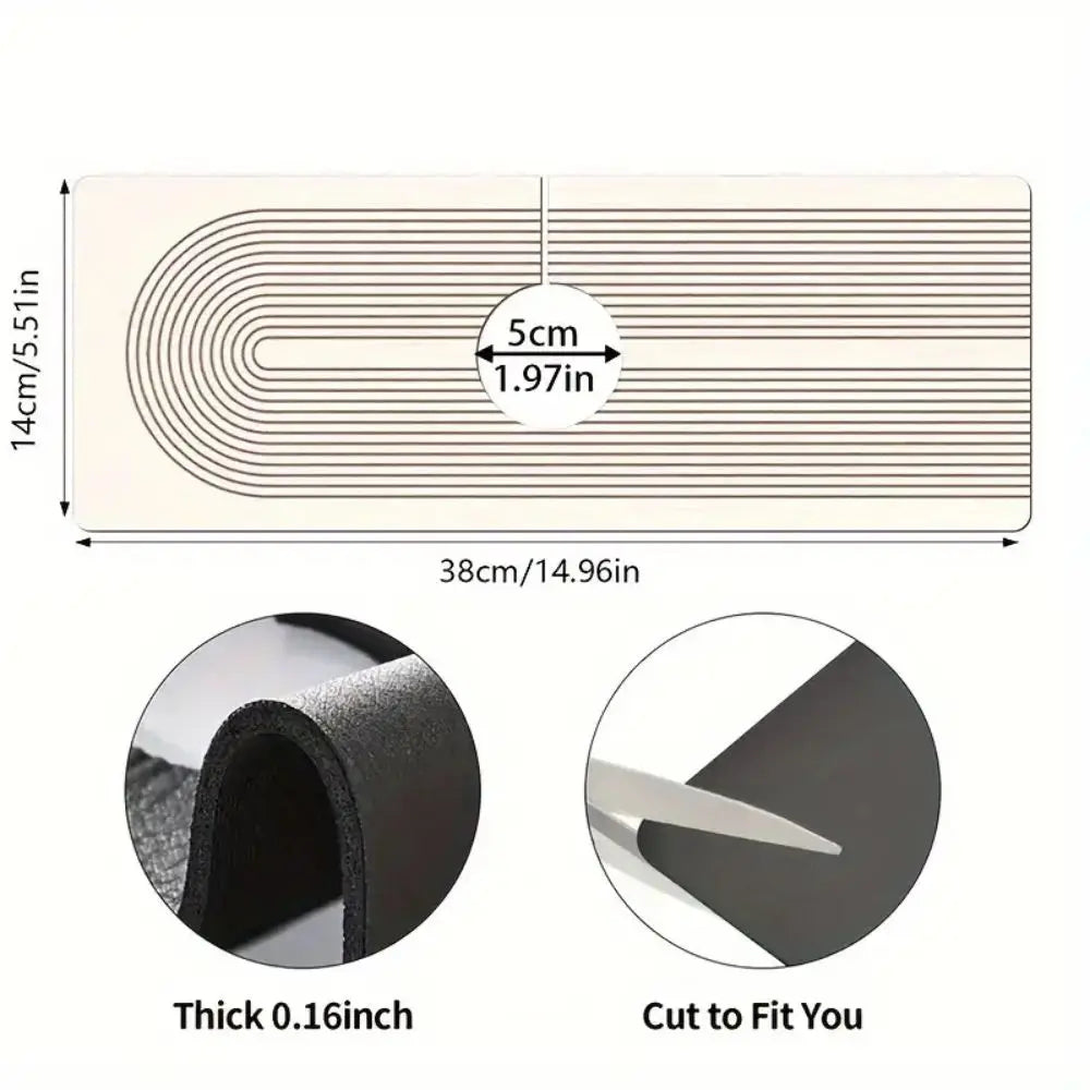 Kitchen Sink Mat – Absorbent Silicone Faucet Drip Pad