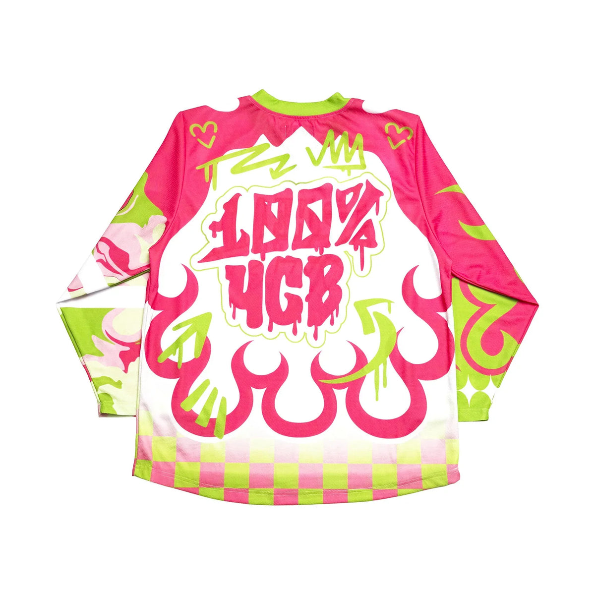 Oversized Goth Long Sleeve Baseball Jersey Shirt – Y2K Streetwear