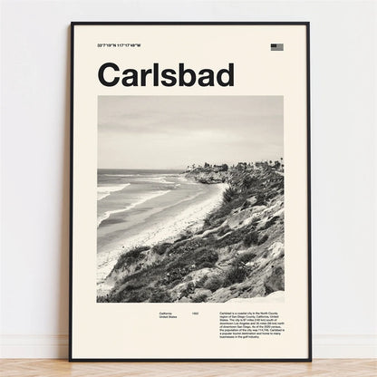Retro City Poster – Mid-Century Modern Wall Art Print