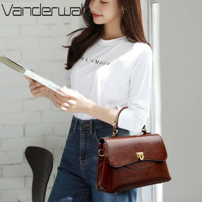 Designer Leather Handbag for Women – Multilayer Crossbody Shoulder Bag