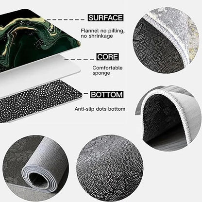 Office Chair Mat – Arch-Shaped Desk Rug, Sound-Proof & Wear-Resistant