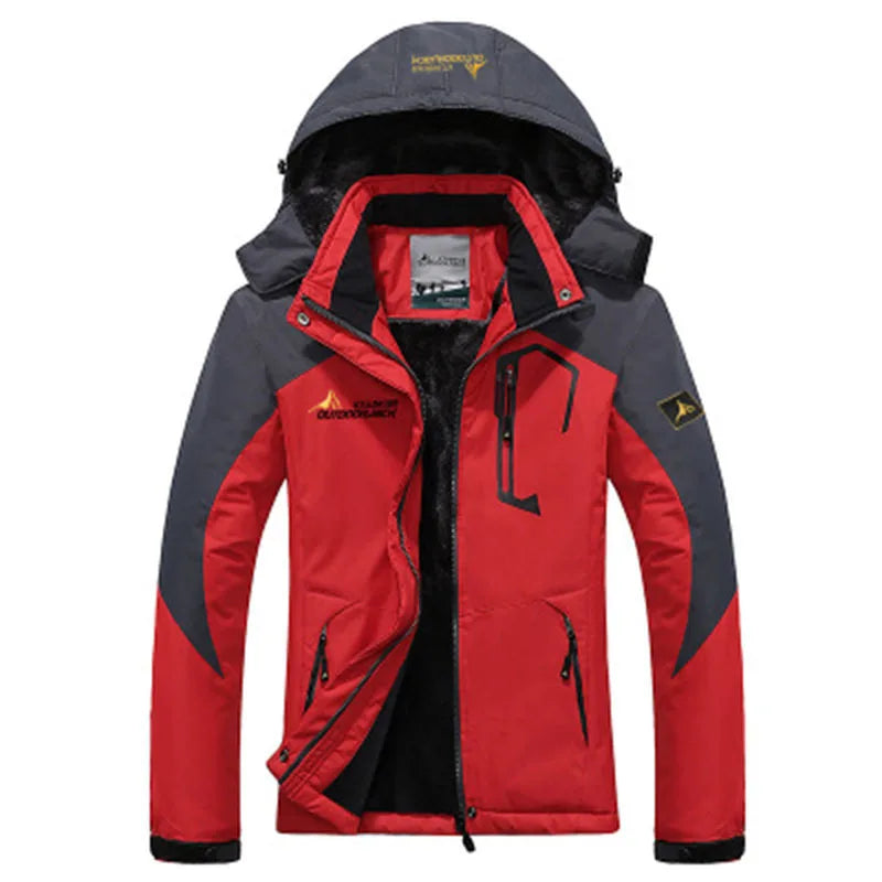 Men's Winter Parka Jacket – Windproof Fleece-Lined Hooded Anorak
