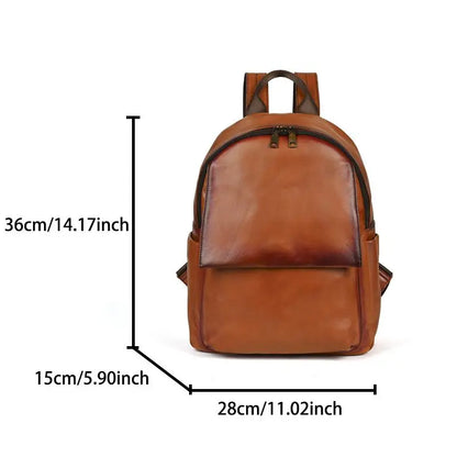 Genuine Leather Women's Backpack – Vintage Cowhide Design