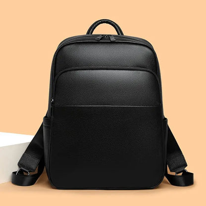 Genuine Leather Men's Laptop Backpack – 15.6 Inch