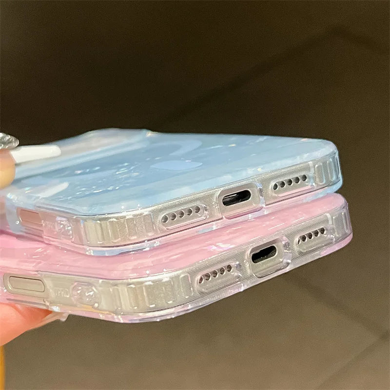 Pearl Shell MagSafe iPhone Case – Glitter Magnetic Cover