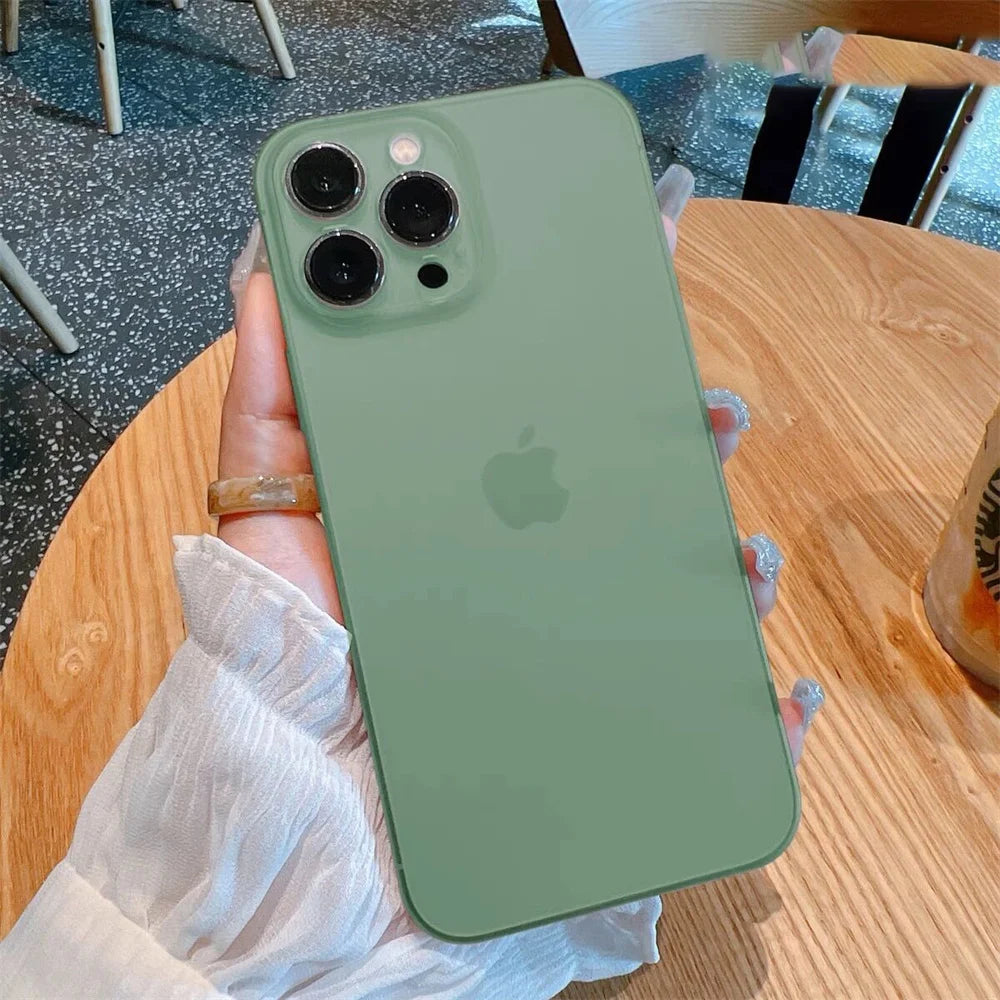Ultra-Thin Matte TPU Case for iPhone 11–16 Series