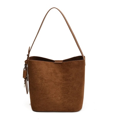 PU Leather Bucket Bag – Women's Retro Crossbody Shoulder Bag