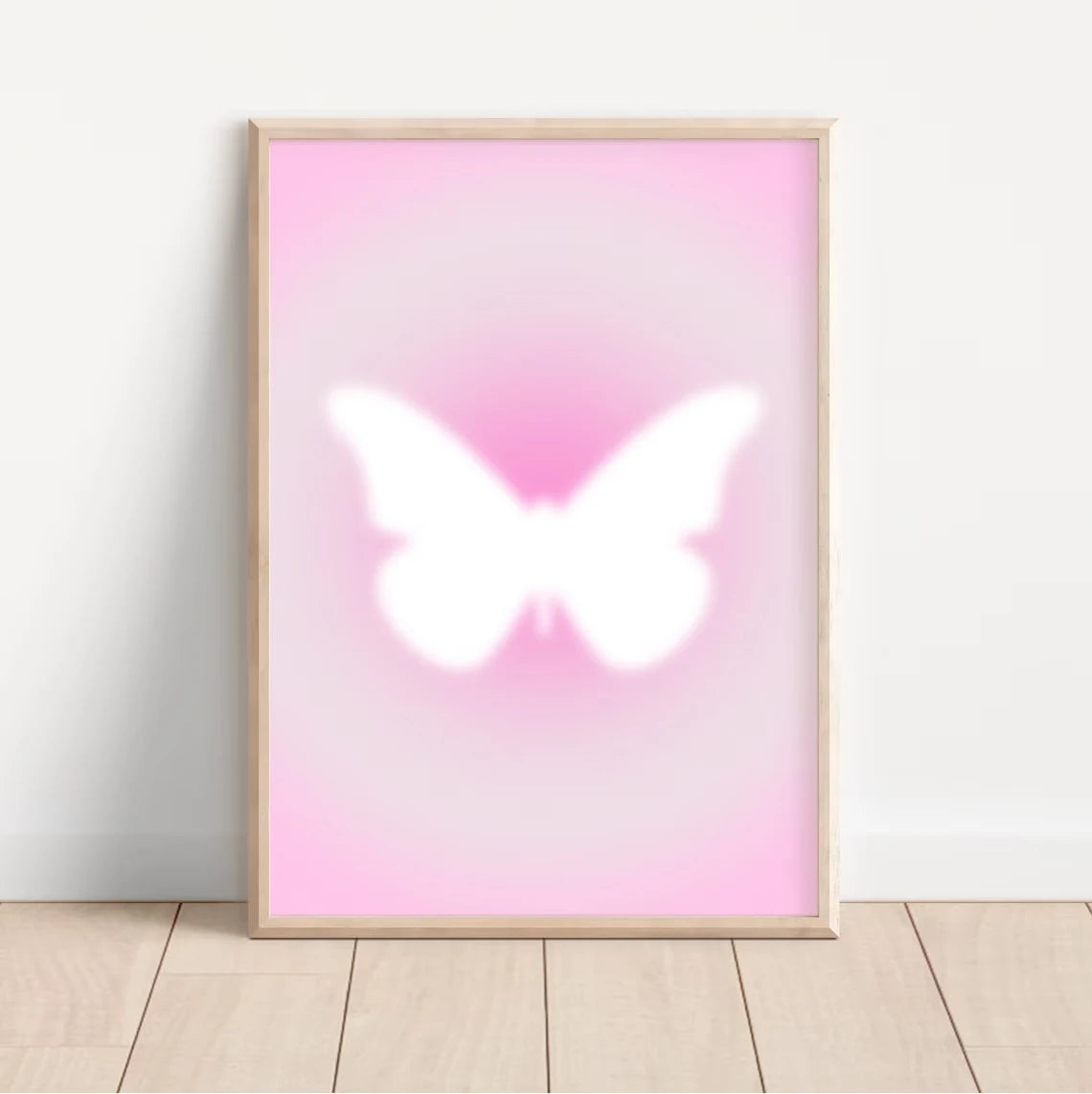 Pink Aura Affirmation Wall Art Poster Set – Angel Numbers & Butterfly Prints