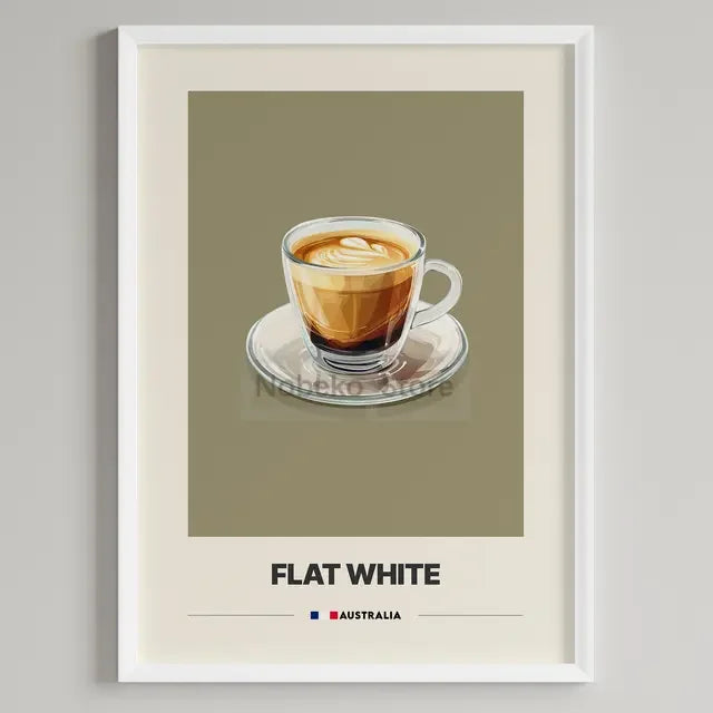 Italian Coffee Minimalist Poster | Cappuccino Espresso Latte Wall Art Print