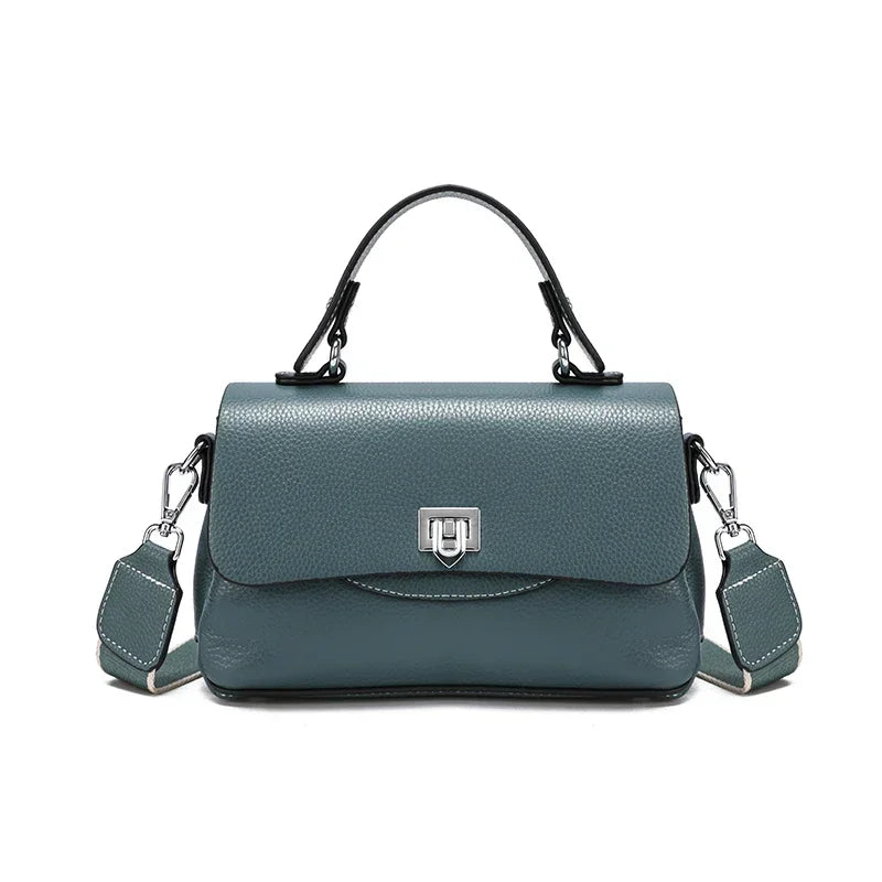 Women's Genuine Leather Crossbody Bag with Top Handle