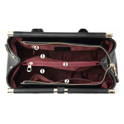 Alligator-Embossed Genuine Leather Women's Crossbody Handbag