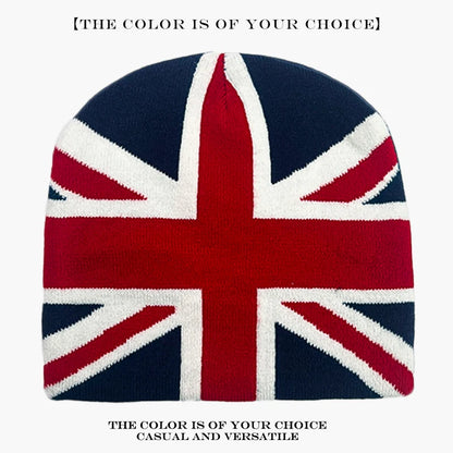 Union Jack Jacquard Beanie Hat – Unisex Streetwear Knit Cap