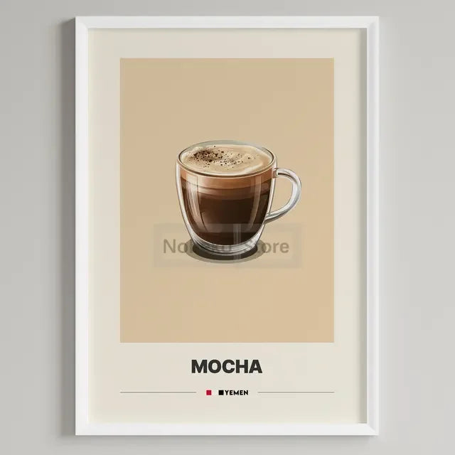 Italian Coffee Minimalist Poster | Cappuccino Espresso Latte Wall Art Print