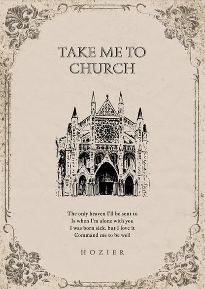 Hozier Work Song Lyrics Wall Art Poster – Retro Music Print