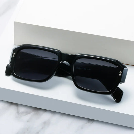 Chunky Square Sunglasses – Unisex Retro Bold Frame Shades