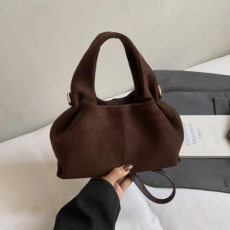 French Cloud Dumpling Bags Brand Design Frosted New Fashion Handbag