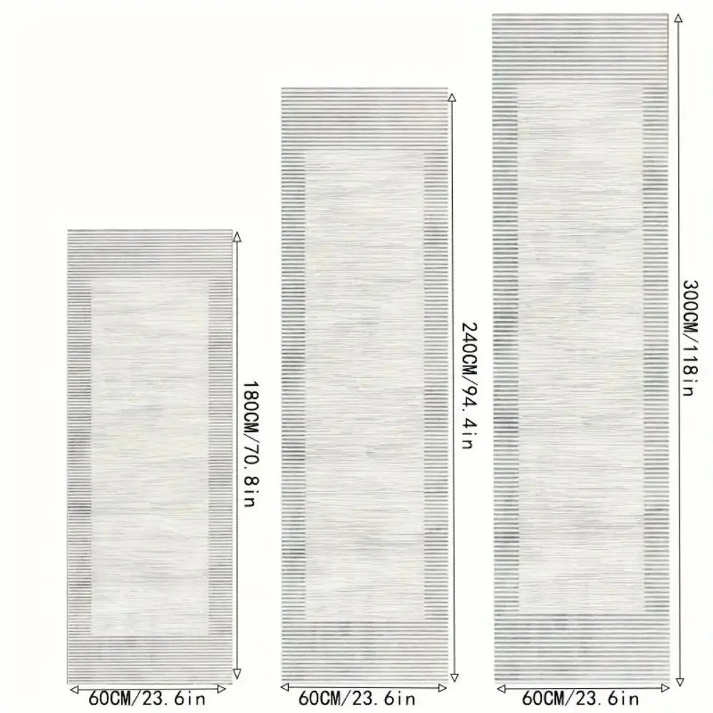 Modern Grey Minimalist Runner Rug – Kitchen, Hallway & Corridor