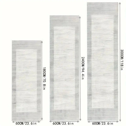 Modern Grey Minimalist Runner Rug – Kitchen, Hallway & Corridor
