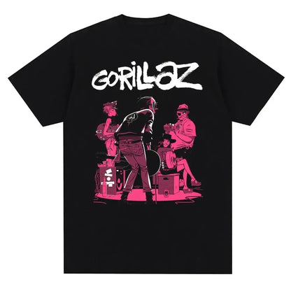 Gorillaz Graphic T-Shirt – 90s Punk Rock Band Tee Unisex