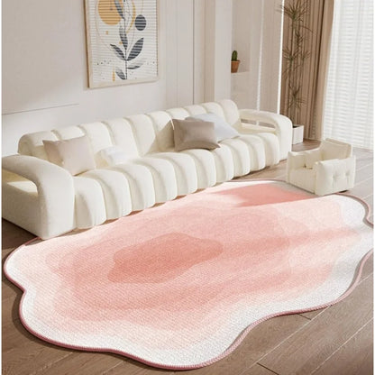 Irregular Shape Area Rug – Minimalist Abstract Living Room Carpet