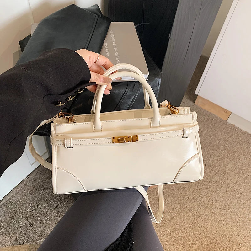 Small Pu Leather Crossbody Bags Lady Short Handle Shoulder Bag