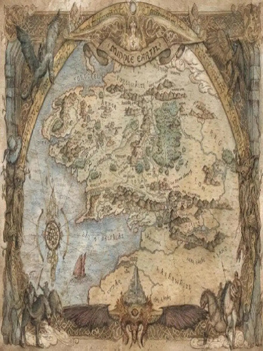 Lord of the Rings Canvas Wall Art – Middle Earth Movie Poster Print