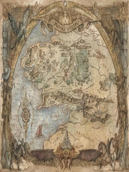 Lord of the Rings Canvas Wall Art – Middle Earth Movie Poster Print