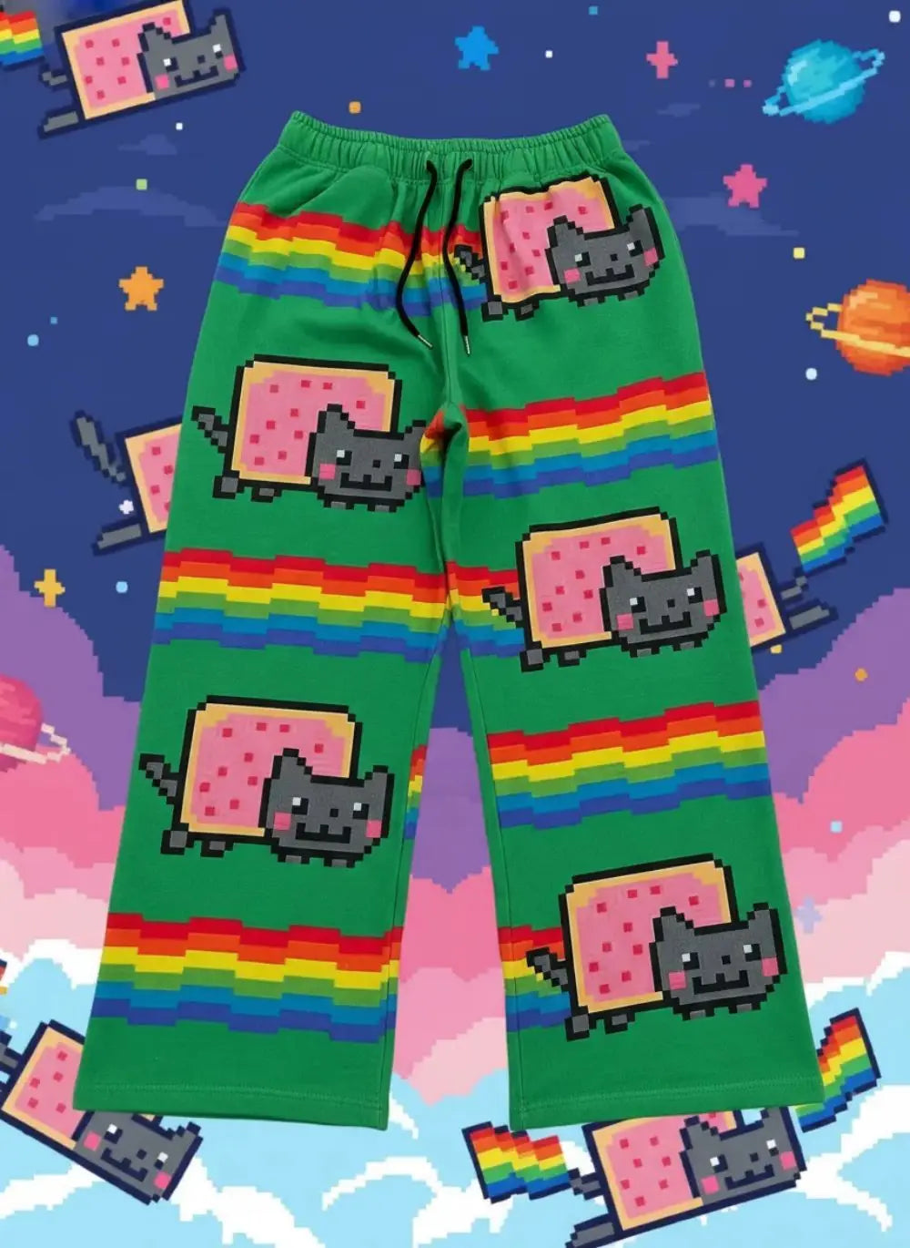 Nyan Cat Baggy Sweatpants Y2K Streetwear Hip Hop Graphic Pants