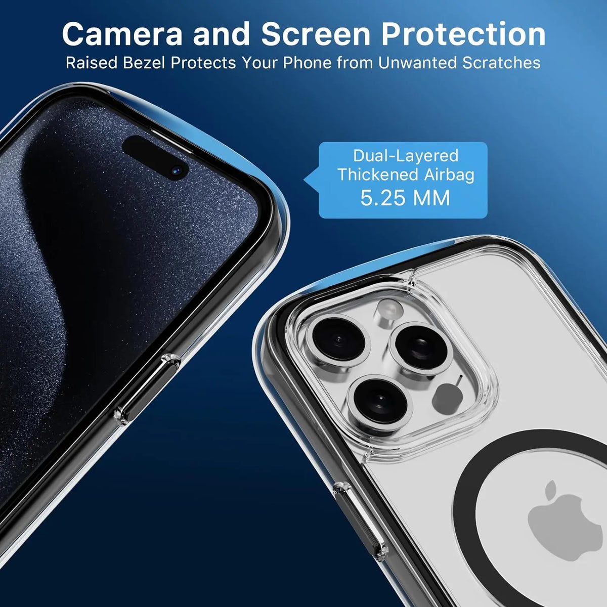 MagSafe Clear Phone Case for iPhone 15 14 13 12 Pro Max Plus – Shockproof Magnetic Cover