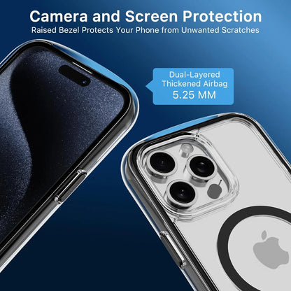 MagSafe Clear Phone Case for iPhone 15 14 13 12 Pro Max Plus – Shockproof Magnetic Cover
