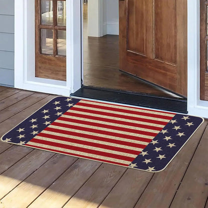 American Flag Patriotic Doormat – Anti-Slip Indoor Outdoor Welcome Mat