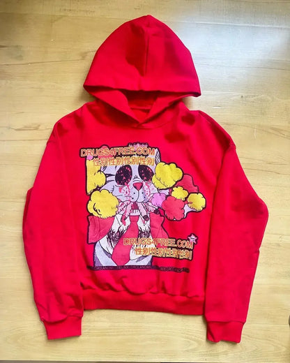 Gothic Graphic Hoodie Women Harajuku Goth Streetwear Sweatshirt