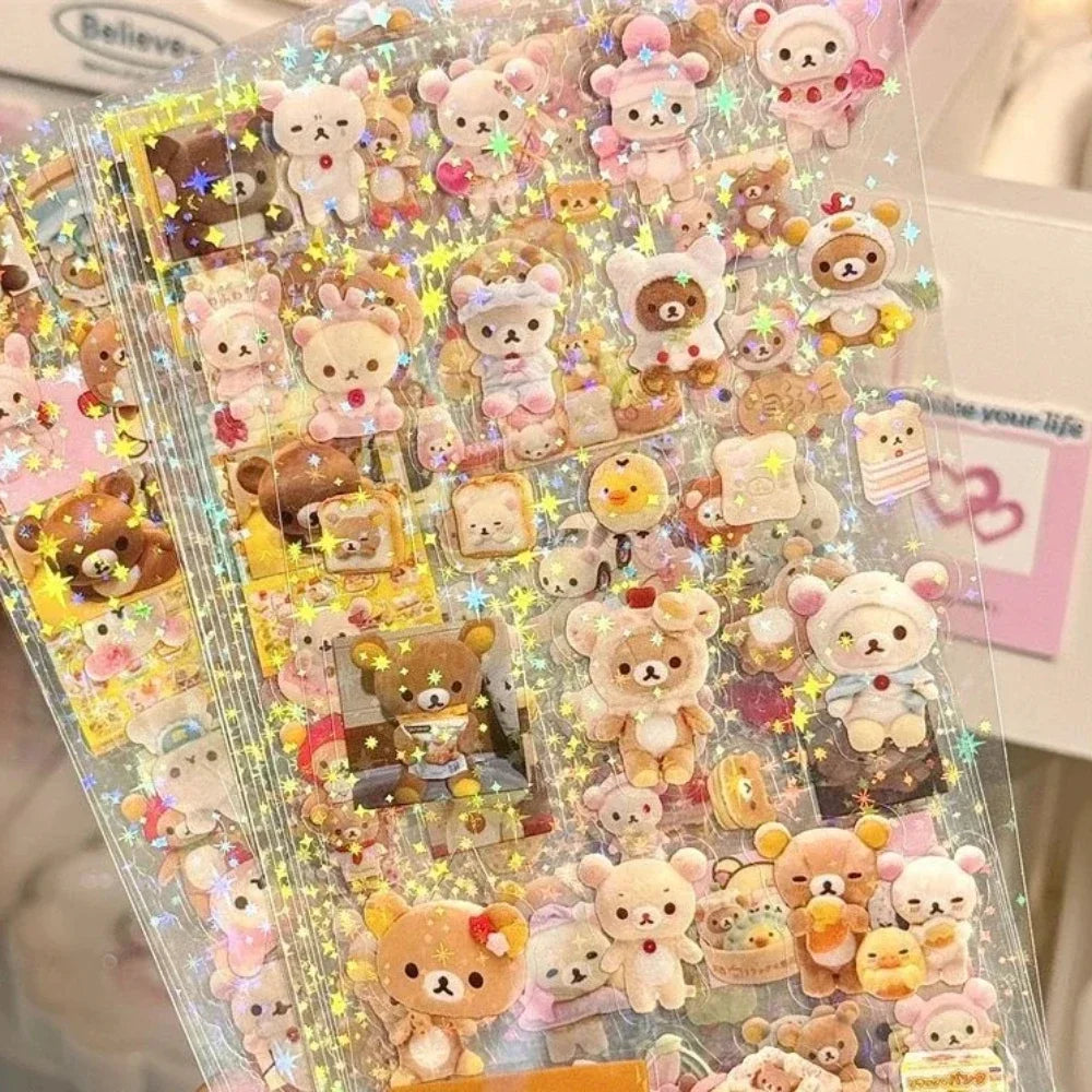 Hello Kitty Rilakkuma Laser Sticker Sheets