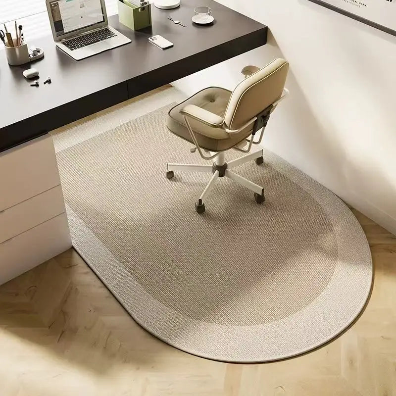 Semi-Circle Office Chair Mat – Anti-Slip Wear-Resistant Desk Rug