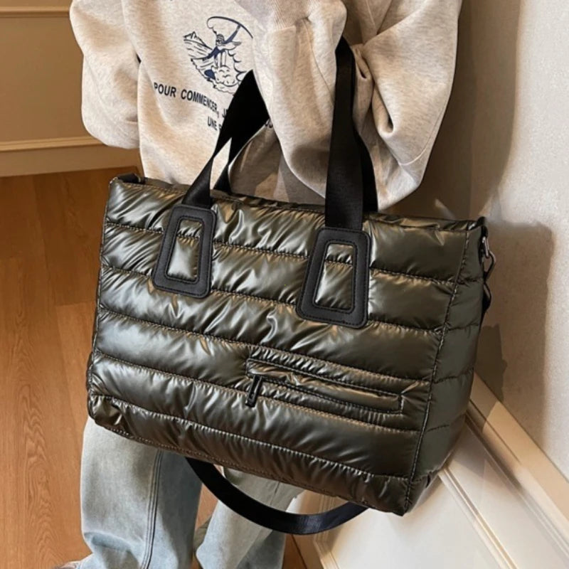 Large Capaci Casual Sle Women's down Cotton Jaet Bag