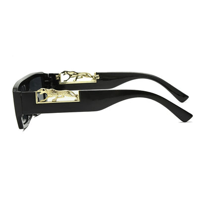 Leopard Rectangle Sunglasses – Luxury Designer Square Shades for Women & Men