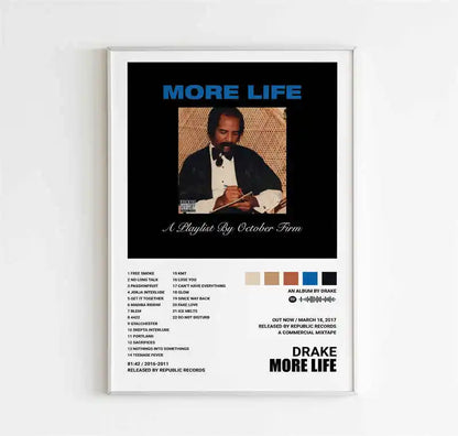 Drake Album Tracklist Poster – Hip Hop Music Wall Art