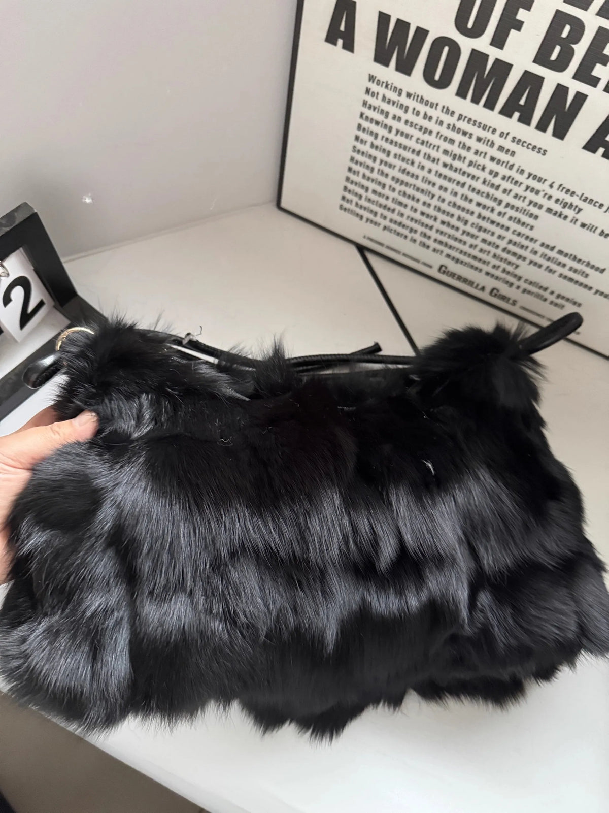 Fluffy Fur Shoulder Bag for Women – Luxury Handbag & Purse